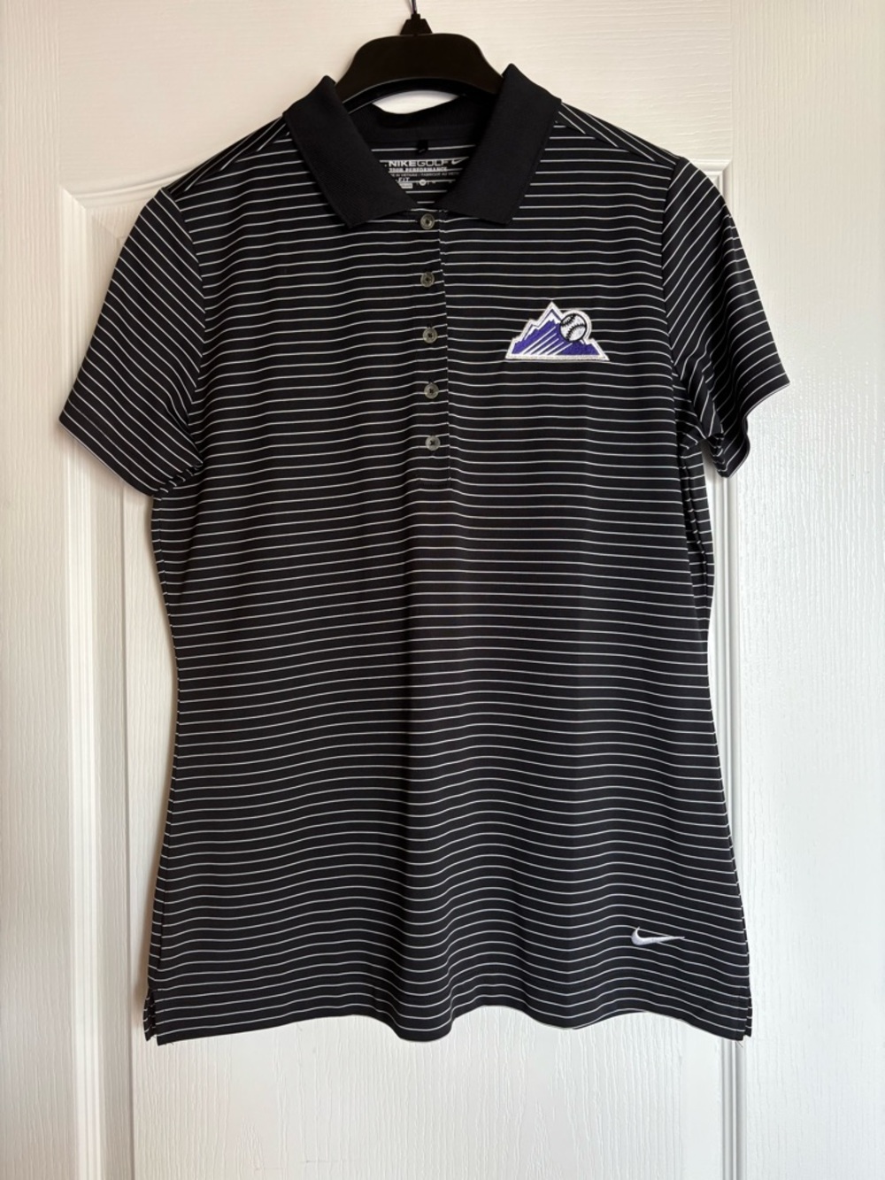 Nike Dri-Fit Golf Performance Colorado Rockies Polo Shirt Womens medium S/S